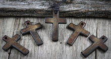 Cross Necklace for Men - Leather Cord w/ Horn Cross Pendant