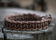 Mens Leather Bracelet - Antique Brown Knotted Leather Cuff
