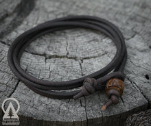 Mens Leather Bracelet - Dark Brown 4 Wrap
