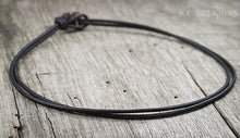 Mens Dark Brown Double Strand Plain Leather Necklace