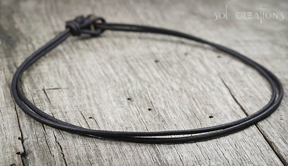 Jewelry - Beautifully Broken Black Leather Necklace – Plumb Store