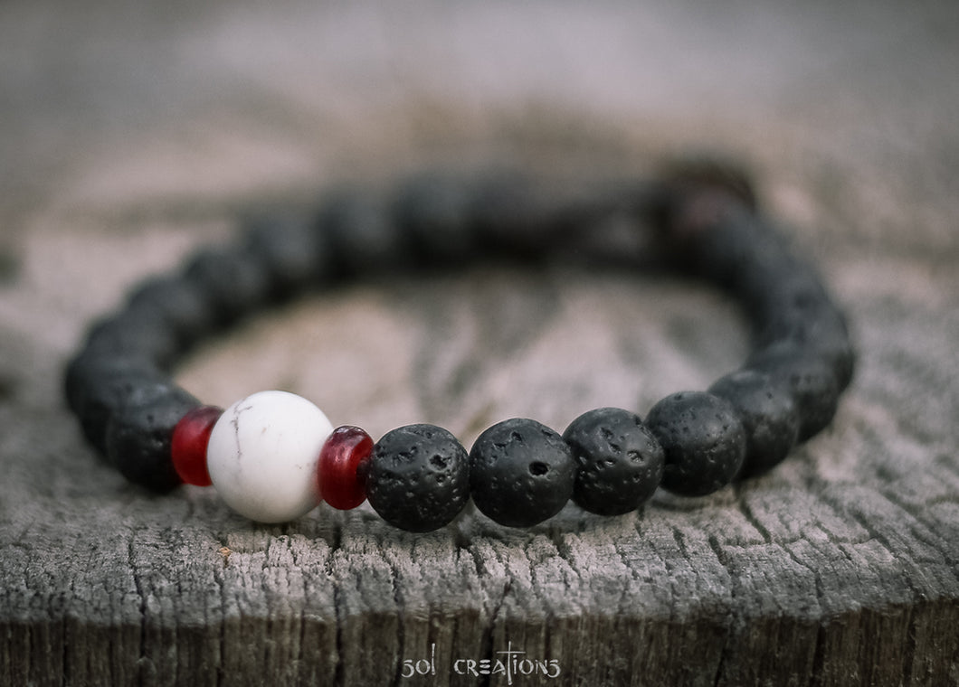 Buy Fabula Black Lava Volcanic Carbon Beads Handmade Fashion Bracelet With  Jesus Cross For Men & Boys Online